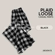DESINCE Stylish Women Korean Plaid Checker Long Pants WP 072