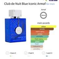 ARMAF CLUB DE NUIT BLUE ICONIC DECANT