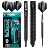 RED DRAGON Razor Edge Black 20g, 22g, 23g, 24g, 26g, 28g Steeltip or 18g Softip Tungsten Darts with 