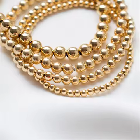 Handmade Gold Beads Bracelet 14K Gold Filled Bracelet Gold Jewelry Boho Bracelets Vintage Boho Women