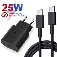 Original 25W PD Fast Charging Charger For Samsung Galaxy S23 S22 S21 Ultra Plus Fe A53 A52 USB C Type C