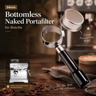 INOVSSTR Bottomless Naked Portafilter Stainless 54mm for Breville - FR4
