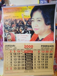 Koleksi jadul kalender jadul tahun 2000 megawati