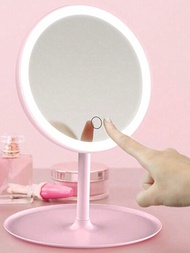帶支架的led化妝鏡,桌上攜帶式化妝鏡,帶燈