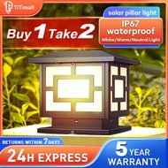 Outdoor Gate Light Solar 4 color Pillar Light Outdoor Lampu Tiang Pagar Solar 太陽能燈戶外 LED