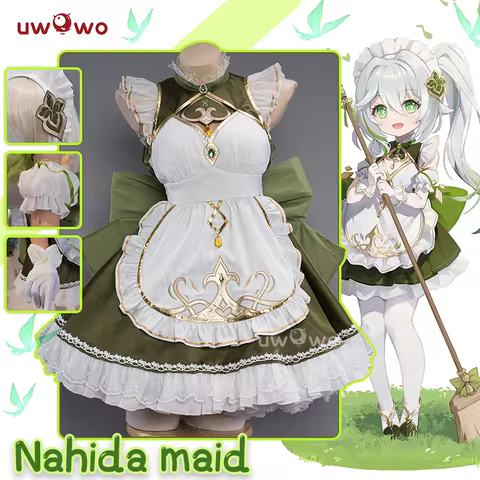 LAST BATCH UWOWO Nahida Cosplay Genshin Impact Cosplay Fanart Nahida Cute Maid Cosplay Maid Dress Ic