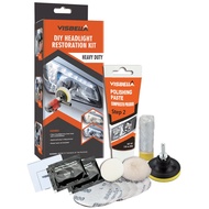 Visbella HEAVY DUTY 7 IN 1 DIY Headlight Restoration Kit Headlamp Brightener Car Care Repair Kit Lamp Light Clean Polish