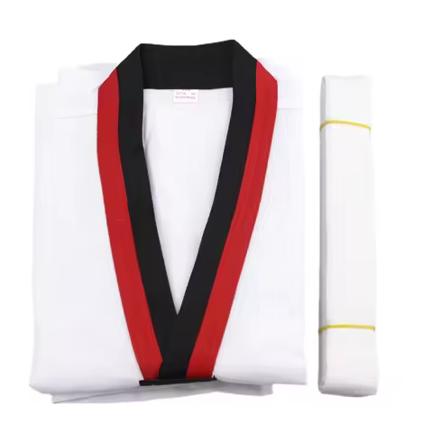 New Long Sleeve Gi Uniform TKD Costumes Clothing White Taekwondo Uniforms WTF Karate Judo Dobok Clot