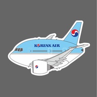 Daehan Airlines Q Version Boeing 777 Airplane Shape Waterproof 3M Sticker Size 90mm