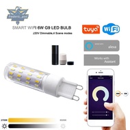 G9 Led Light Bulb 6W Tuya  Dimmable Smart Light Halogen Light Voice Control Smart LED Bulbs 2700-650