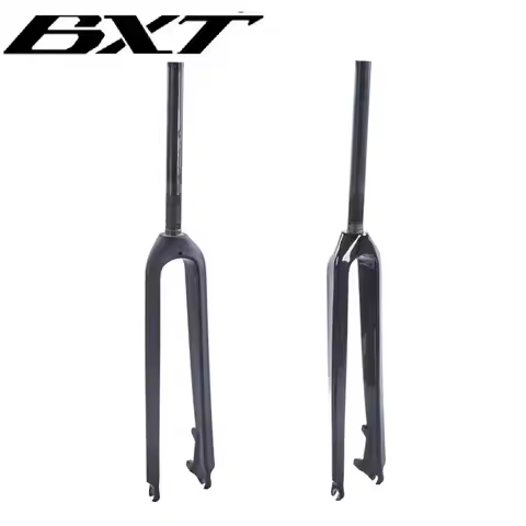 BXT Mountain Straight Tube Fork, MTB Carbon Fiber Fork, Front Fork, 3K Weave, Fit for Wheel, 28.6mm 
