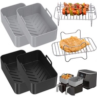fdwj Air fryer accessory kit, silicone basket, oven cookware, steam cooking, baking, ninja Philips stove, T1 Baking Trays &amp; Pans