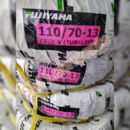 ยางเรเดียล N-Max ฟูจิยาม่า FUJIYAMA CITY-V ลายมิชลิน ยางไม่ใช้ยางใน หน้า110/70-13 หลัง130/70-13 โรงง