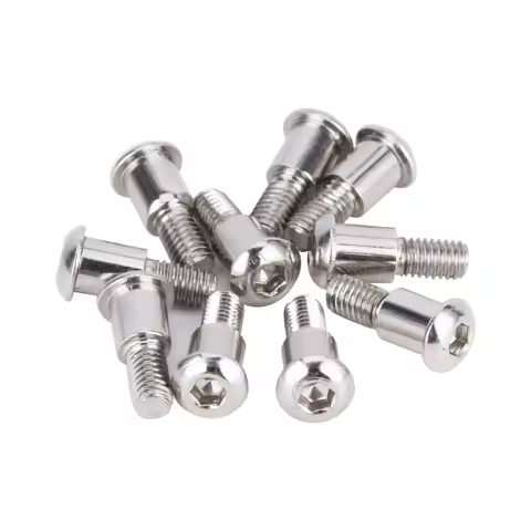 10Pcs M3x4x10mm Hex Buttonhead Incision Kingpin Shoulder Screws for Axial SCX10 AR44 AR45 Capra F9 P