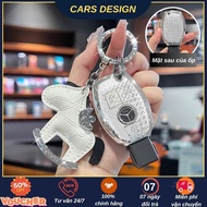 Key protective cover for Mercedes C200, C250, C300, E200, E250, E300 2013 - 2016 3 iridescent button