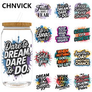 CHNVICK 12PCS/SET UV DTF Cup Wraps Motivational Quotes Style Self-Adhesive Sticker For Coffee Cups,