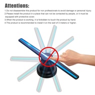 3D Hologram Projector LED Holographic Fan 3D Advertising Log