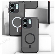 For Infinix Hot 50i Infinix Smart 9 Case Frosted TPU Silicon Back Cover Support Magnetic Wireless Ch