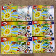 Combo of 3 Boxes of Crayons 12 Colors, 18 Colors WinQ CR-07 08 Bright, realistic, even colors