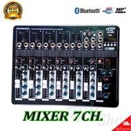 mixer 7ch สเตอริโอมิกเซอร์7ช่อง BLUETOOTH USB MP3 DIGITAL EFFECT รุ่น MX-7000BT