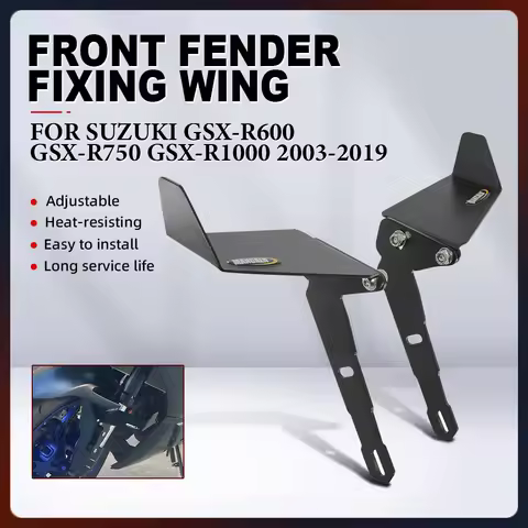 Motorcycle Front Fender Fixed Wings For Suzuki GSX-R600 GSXR600 GSX-R750 GSXR750 GSX-R1000 2003-2019
