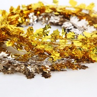2pcs Christmas Decoration Berry Leaves 7.5m Color Strips Iron Wire Garland Christmas Tree DIY Gold a