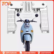 1Pair Aluminum Alloy Ebike Pedal Set Foot Rest Foldable Footrest Pedal Replacement for Ebike Bicycle