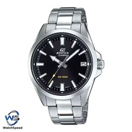 Casio Edifice EFV-100D EFV-100D-1 EFV-100D-1A Black Analog Stainless Steel Sporty Design Men's Watch
