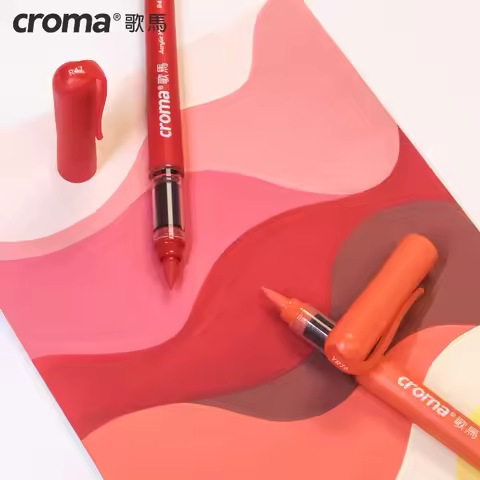 Croma 160/1 Colors Refillable Direct Liquid Acrylic Marker Set with Soft Tip Watercolor Washable Bru