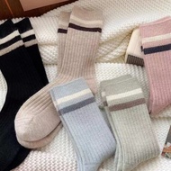 1 Pair Plain Series Sock Crew Socks Women Socks Stoking Stokin Muslimah