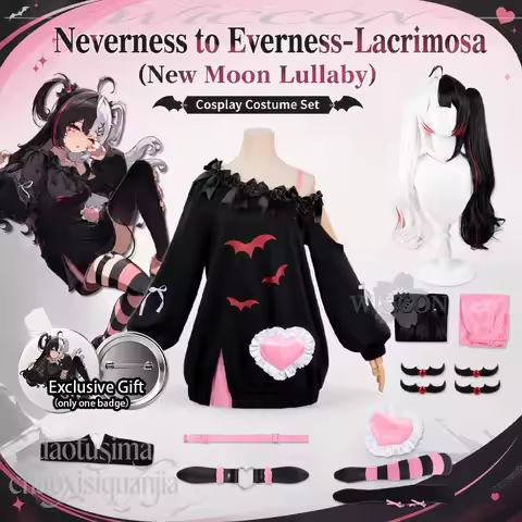 Lacrimosa New Moon Lullaby Costume New Outfit Jirai Kei Long Hoodie Little Demon Y2K Halloween Never