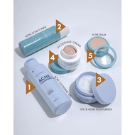 Set jerawat acne series by Sendayu Tinggi bar cleansing gel cream balm 72hr moistx uv matte clear ta