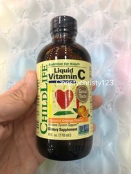 (現貨 118ml) ~ChildLife 童年時光 液態維他命 C -天然橙味 (Childlife Essentials Liquid Vitamin C) ~到期日: 2024 年 05月