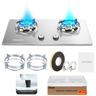 🔥dapur gas memasak🔥CHRIS OPAICN 8.5KW dapur stainless steel Gas Stove built-in/table top Double Burn