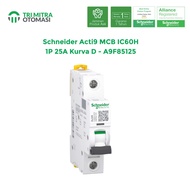 Schneider Acti9 MCB iC60H 1p 25A Kurva D - A9F85125