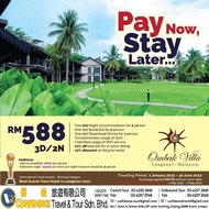 Ombak Villa Langkawi 3d2n WITH 01 Breakfast & 01 sunset steamboat dinner for 2 pax Voucher <OFFER 33
