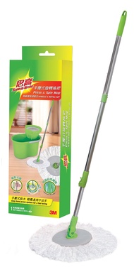 3M思高手壓式旋轉套裝 拖把+拖柄+拖頭