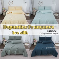 Dopamine Frangance Ice Slik 2500TC Premium Fitted Bedsheet With Comforter Cadar KingQueen