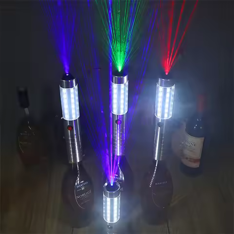 Thrisdar Rechargeable LED Strobe Baton Wine Bottle Topper Light Glowing Strobe Stick Light Champagne