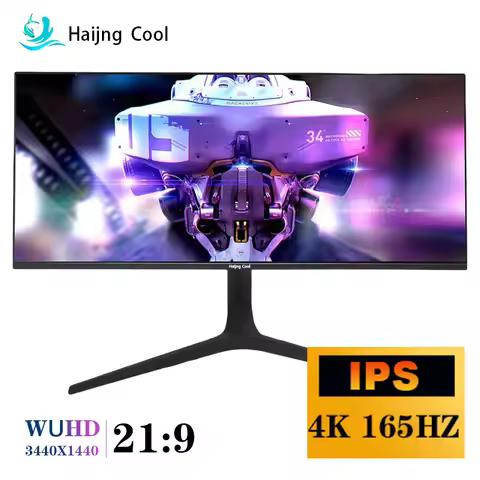 Haijing Cool 34Inch 4K 165Hz Monitor Wide Display 21:9 IPS 144Hz WQHD Desktop LED Gamer Computer Scr