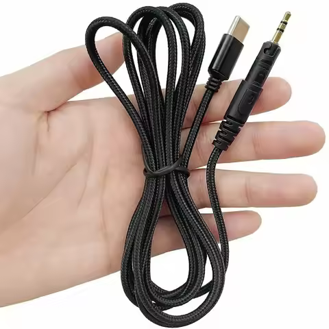 1.5m Length Copper + Nylon Type-C to 2.5mm Jack Headphone Cable Wire For Audio-Technica M40X M50X M6