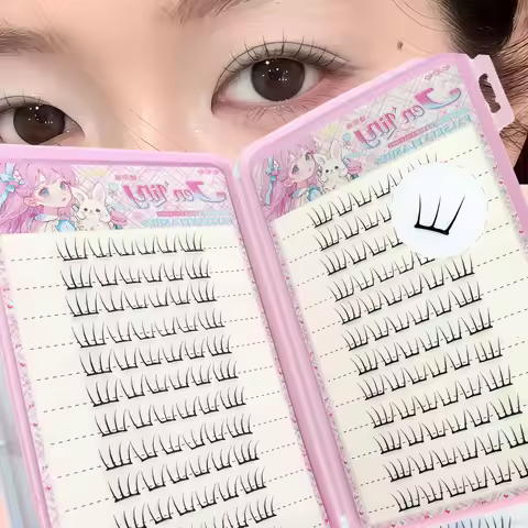 K-Pop 2.0 Fashion Self-Adhesive Eyelashes, Glue Free & Easy Application, Trendy Style For Daily Make