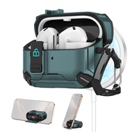 เคสหูฟังแบบสวิตช์แม่เหล็กอัตโนมัติสำหรับ Samsung Buds 3/3Pro กันกระแทกพร้อมที่ครอบหูฟังแบบชาร์จไร้สา