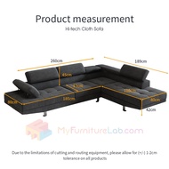 【 Free shipping 】【READY STOCK】®: MONROE L Shape Sofa L Shape Sofa Ruang Tamu Sofa 3 Seater Home Furniture