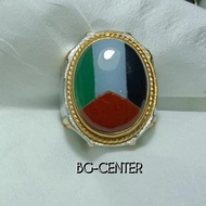 Cincin Batu Akik Model Bendera Palestina