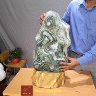 Cây Đá Phong Thủy Đá Tự Nhiên Đá Sepentine Tự Nhiên Xanh Lá 50kg - 69cm
