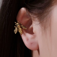 Personalized Vintage Ear Clip Metal Little Bee Earrings Female Fashion U-shaped Insect Earbone Clip