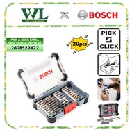 BOSCH 2608522422 Pick & Click Extra Hard Drill & Drive Set 20pcs/Heavy Duty/Mini Skru/Magnetic Skru