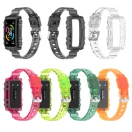 Strap For Huawei band 6 7 Honor band 6 pro Transparent Silicone Waterproof sport band fashion Replacement wristband