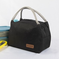 Fashion Portable Canvas Insulated Lunch Bag (27x15x20cm)